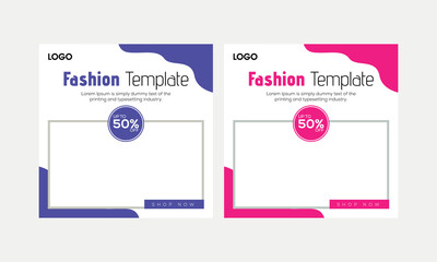 Fototapeta premium social media fashion banner template, social media sale fashion banner