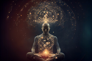 Transcendental Meditation and Concentration. AI generated