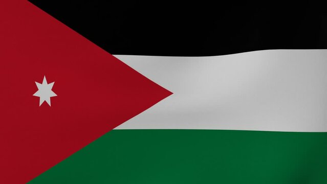 National Flag in the Wind - Looping Animation  -Jordan 