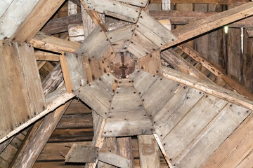 interior, ruins of an abandoned Orthodox church