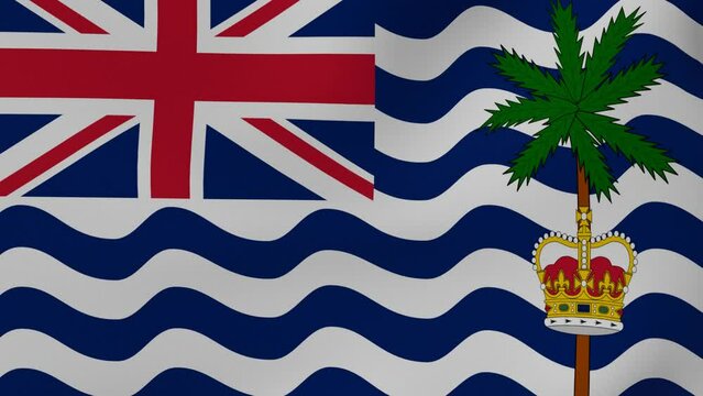 National Flag in the Wind - Looping Animation  -The Commissioner of The British Indian Ocean Territory 