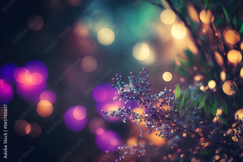 Poster natural setting with a bokeh effect Generative AI