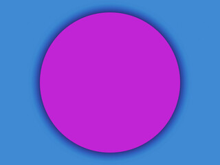 pinkfarbener großer Punkt auf kräftig blauem Hintergrund 