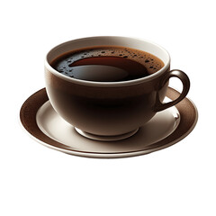 cup of coffee on a transparent background, png