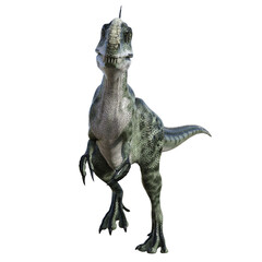 Monolophosaurus dinosaur isolated 3d render