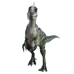 Zelfklevend Fotobehang Monolophosaurus dinosaur isolated 3d render © Blueinthesky