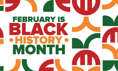 Black History Month. African American History. Celebrated annual. In February in United States and Canada. In October in Great Britain. Poster, card, banner, background. Vector illustration