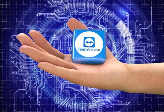 team viewer, social media background