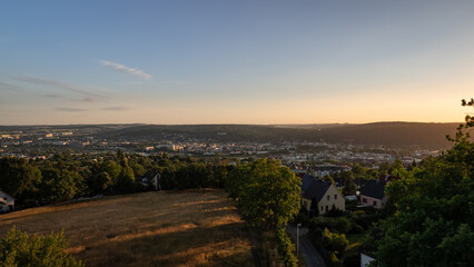 Fototapeta na wymiar Luftbild der Stadt Gera, Thüringen | Ausblick vom Ferberturm