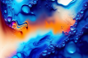 Obraz na płótnie Canvas blue watercolor paint background design, watercolor vibrant distressed grunge alcohol ink texture. Fluid ink. art for design, Generative Ai