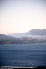 view of the sea and mountains