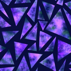 Abstract space geometric seamless paint spots triangle pattern for wrapping paper and fabrics and linens
