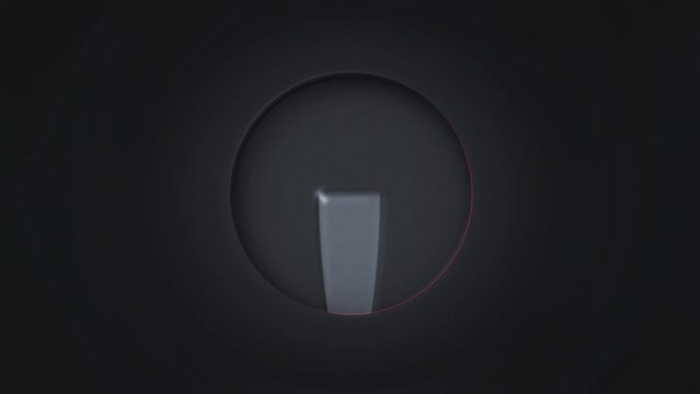 I. Letter i of the alphabet being dynamically revealed in circular transitions with zoom in the middle. Loop 4k
