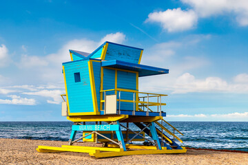 Lifeguard tower in Miami Beach