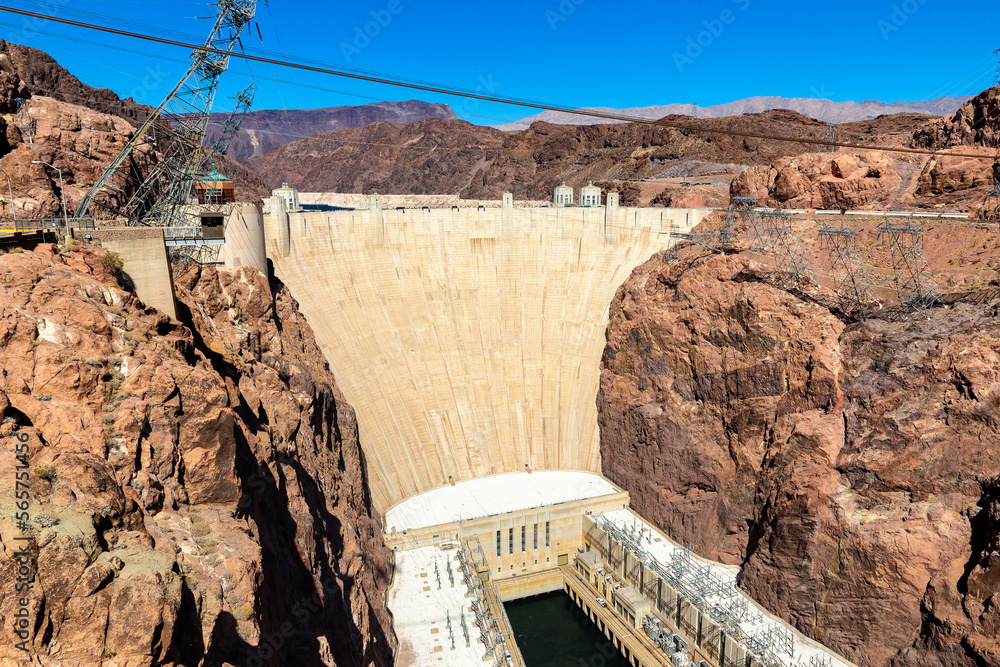 Poster Hoover Dam in Colorado river