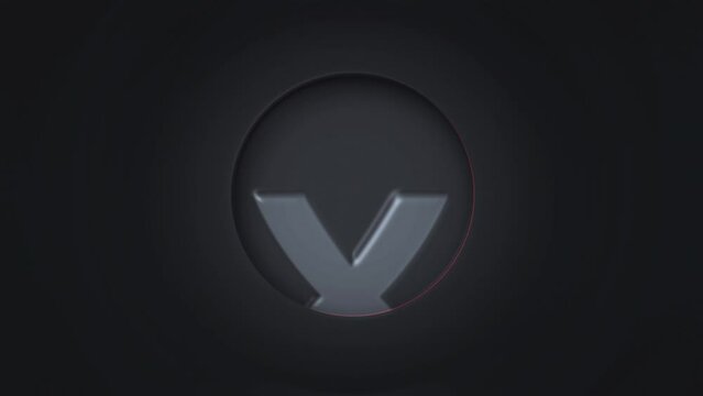 X. Letter x of the alphabet being dynamically revealed in circular transitions with zoom in the middle. Loop 4k