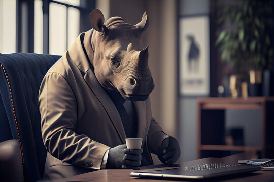 animal, suit, tie, business, 
