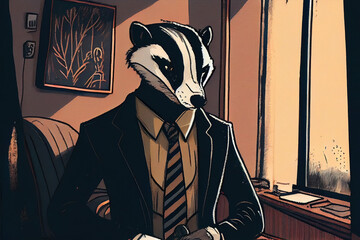 Obraz na płótnie Canvas animal, suit, tie, business, 