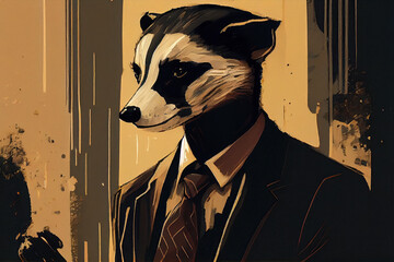 animal, suit, tie, business, 