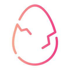 cracked eggs gradient icon