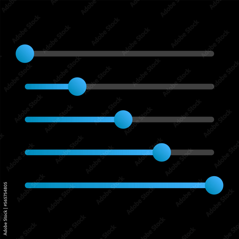 Poster switch or slider in modern minimal style for mobile app. vector illustration isolated on black backg