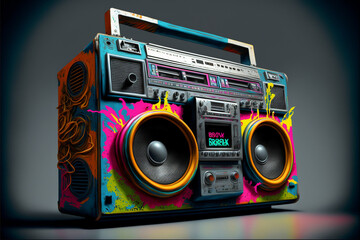 Retro Music player. Generative ai