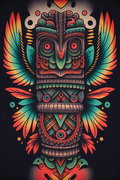 Aztecs design, generative ai