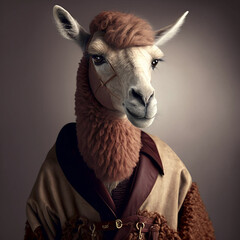 Fototapeta premium animals wearing really expensive people clothes