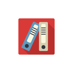 Office folders flat style vector icon. Office stationary.