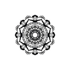 Mandala Flowers. Vintage decorative elements. Oriental pattern, vector illustration. Islamic, Arabic, Indian, Moroccan, Spanish, Turkish, Pakistani, Chinese, mystic, ottoman motifs. Coloring book page