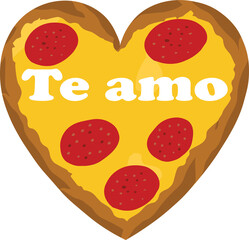 letra teamo en corazon de Pizza  