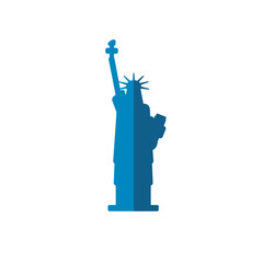 Statue of Liberty, New York famous landmark. Flat vector illustration.