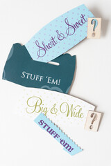 cards with various messages: 