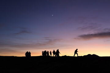 sunset in the desert