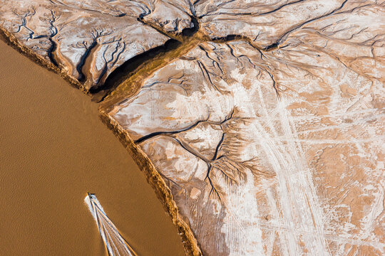 Aerial Images of the CO River Delta in Mexio with a high tide flowing up sections. Some hoped the 2014 historic pulse flow moving its way across the dry Colorado River Delta, part 