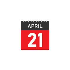 Fototapeta premium April 21 Concept Design. Vector Illustration.