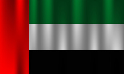 flag of arab uni emirates country nation symbol 3d textile satin effect  background wallpaper vector