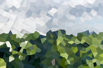 Abstract Low poly crystal background. Polygon design pattern. Low poly illustration, low polygon background. Banner template. 3D Illustration