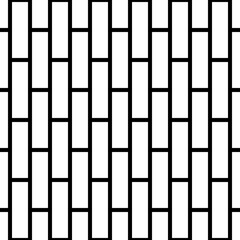 Seamless brickwall pattern. Bricks cladding wall. Walling wallpaper. Geometric ornament. Grid background. Geometrical backdrop. Mosaic motif. Digital paper, textile print, web design. Vector artwork