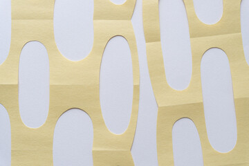 background with oval cutouts on white