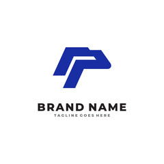 Modern letter P logo icon design vector template.