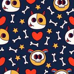 Monster character cartoon pattern illustration design