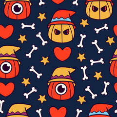 Monster character cartoon pattern illustration design