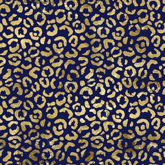 Seamless pattern with ornament-DC Blue Glam Leopard Digital Paper 02