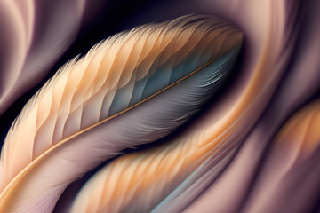 Generative AI: Abstract feathers background, feather texture wallpaper