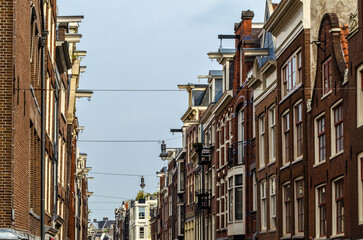 Architecture in the historical center of Amsterdam, the Netherlands