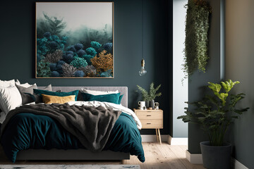 Modern organic bedroom, contemporary