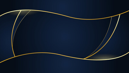 Luxury Gold Navy Gradient Vector Background. Vector Illustration.
