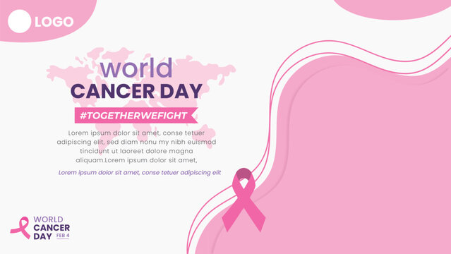 world cancer day horizontal banner template 