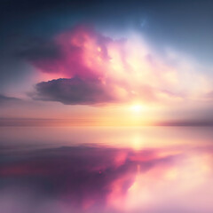 Obraz premium Generative AI: Beautiful sky and clouds in soft pastel color. Soft cloud in the sky background